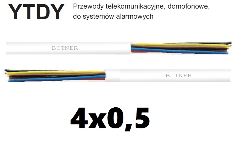 Przewód alarmowy YTDY 4X0,5mm - Bitner