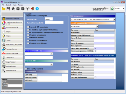 Program OptimaGSM Manager  | OtrimaGSMmngr
