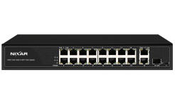 NX-S2600P-16F1G1TC - Switch PoE 16+2, 1x SFP, Uplink 1000Mbps, 150W - NIXAR | 5904035373151