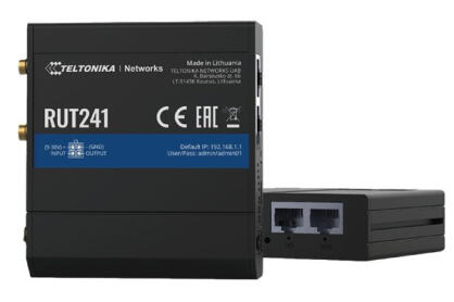 RUT241 - Przemysłowy Router Mobilny WiFi 4G/LTE, 2x 10/100Mbps - TELTONIKA | 4779027312149