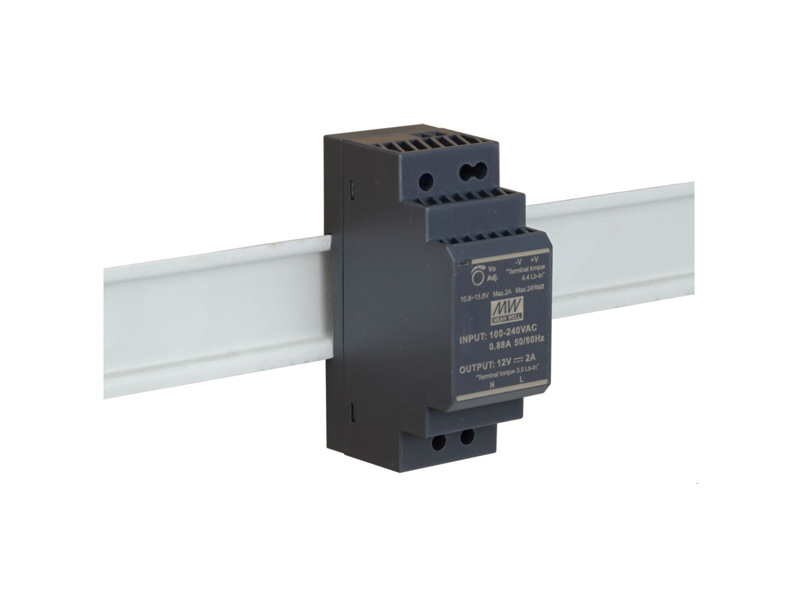 HDR-30-12 - Zasilacz na szynę DIN 12V, 2A, zabezpieczenia SCP, OLP, OVP - MEAN WELL | HDR-30-12