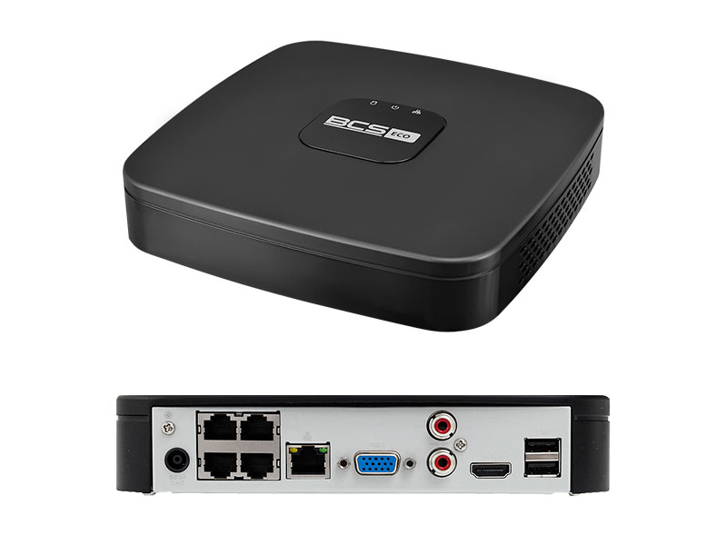 BCS-L-SNVR0801-4KE-8P - Rejestrator IP 8-kanałowy, do 8Mpx, 1xHDD, H.265 - BCS LINE | BCS-L-SNVR0801-4KE-8P
