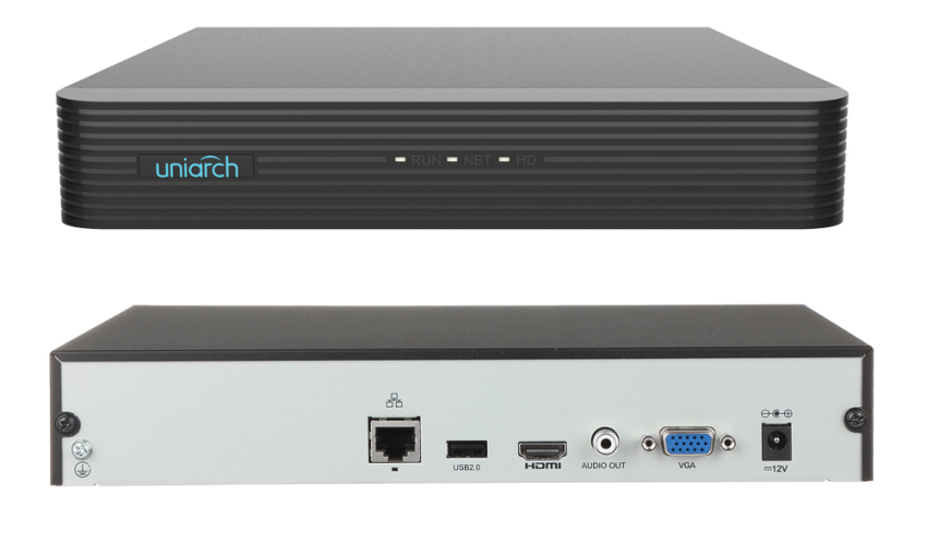NVR-108-B - Rejestrator 8 kanałowy IP, 2Mpx, FHD, 1x HDD - Uniarch By Uniview | NVR-108-B