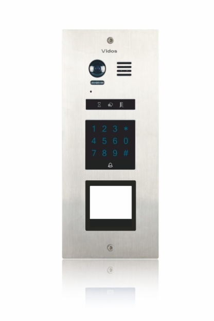 S1500DL - Panel bramowy DUO wielorodzinny z kamerą, klawiaturą i szyldem informacyjnym - Vidos | S1500DL