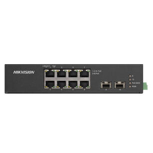 DS-3T0510HP-E/HS - Switch przemysłowy 8x PoE + 2x SFP, Gigabit - Hikvision | 6941264038375