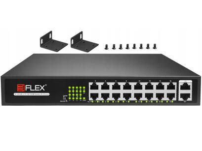 EI-H1016PLS - Switch PoE 16+2, Uplink 1000Mb/s, 160W, Tryb EXTEND - EIFLEX | EI-H1016PLS