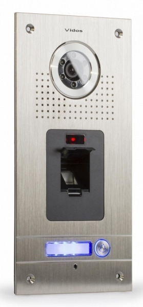 S561Z - Panel bramowy 1-rodzinny z kamerą i czytnikiem linii papilarnych - Vidos | 5907281202152
