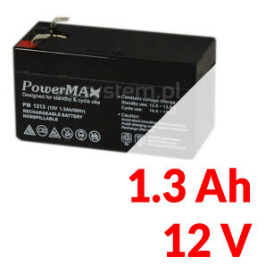 PM 1213 - Akumulator PowerMAX 1,3Ah 12V - MaxBat | PM 1213