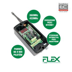 FLEX868 - Odbiornik 2-kanałowy standardowy 12-24V ZARZĄDZANIE PRZEZ INTERNET - DTM System | FLEX868