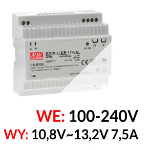 DR-100-12 - Profesjonalny zasilacz 90W LED - Mean Well | DR-100-12