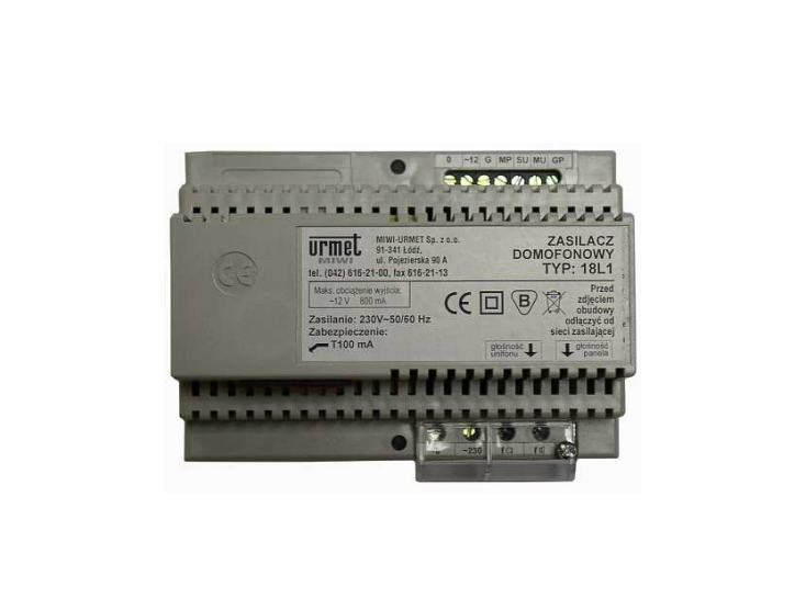 18L1 - Zasilacz domofonowy - Miwi-Urmet | 5903878053497