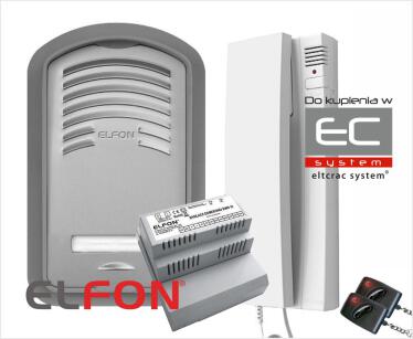 Z1 AU1-RL Zestaw domofonowy z zasilaczem, unifonem A-U1 i kluczem radiowym - Elfon | 5905668417977