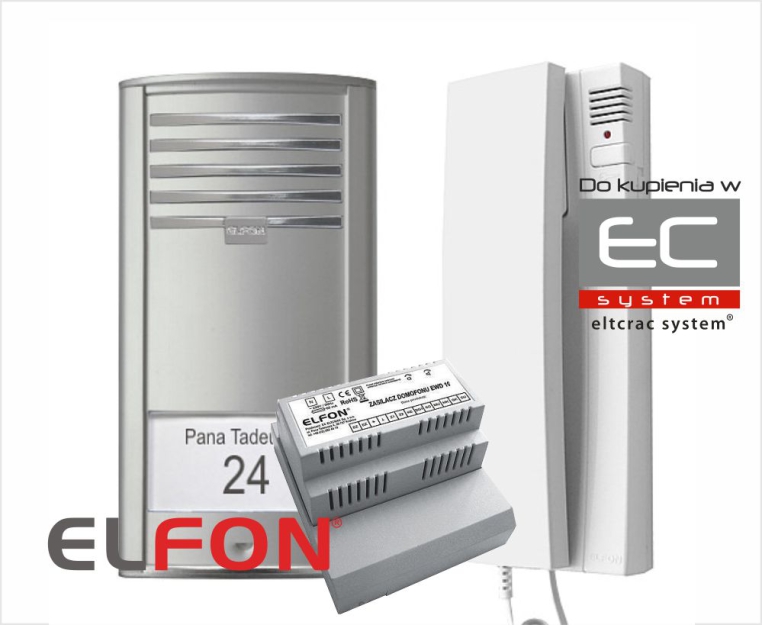 P1 AU1(A) Zestaw domofonowy z zasilaczem i unifonem A-U1 - Elfon | 5905668417892
