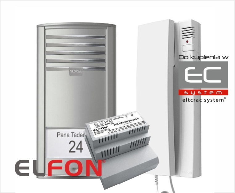 P1 AU1(A) Zestaw domofonowy z zasilaczem i unifonem A-U1 - Elfon | 5905668417892