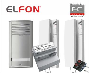 Pi1 AU1/3-RL Zestaw domofonowy z zasilaczem, 2 unifonami A-U1/3 i kluczem radiowym - Elfon | 5905668418066