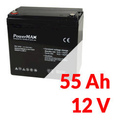 PM 12550 - Akumulator PowerMAX 55Ah 12V - MaxBat | PM 12550
