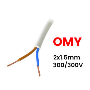 OMY 2x1.5 - Przewód elektryczny, żyły miedziane, linka - 100m