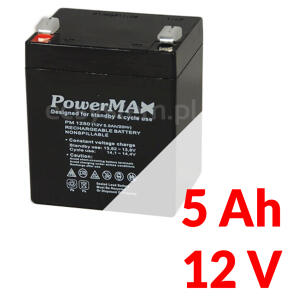 PM 1250 - Akumulator PowerMAX 5Ah 12V - MaxBat | PM 1250