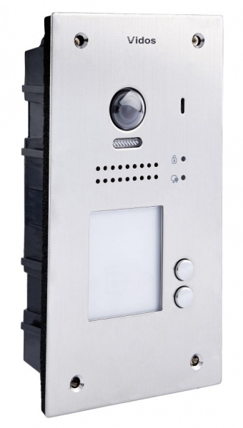 S1202A-2 - Panel bramowy DUO 2-rodzinny z kamerą i czytnikiem zbliżeniowym RFID 125kHz - Vidos | 5907281206266