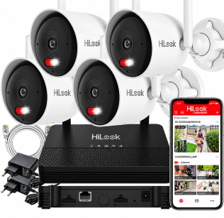 Zestaw do Monitoringu WiFi EasyLink 2.0, 4x Kamera 4MP, Rejestrator NVS - HiLook by Hikvision | IKS-2044BH-PH/WX+2kamery