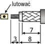 Wtyk SMA zaciskany na przewód H-155 złocony - 2