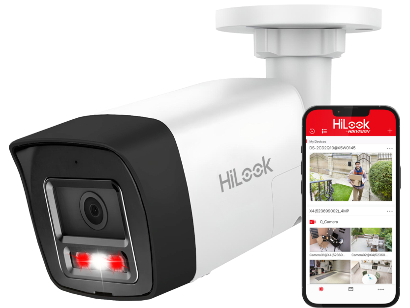 IPC-B180HA-LUF/SL - Kamera tubowa IP 8Mpx, 2.8mm, Smart Hybrid Light 30m, Live Guard -  HiLook by Hikvision | IPC-B180HA-LUF/SL