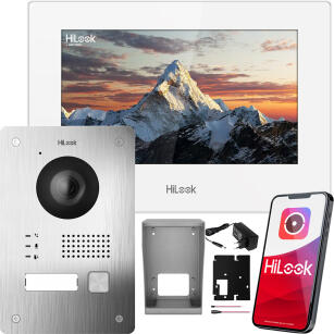 HD-VIS-02-W - Wideodomofon WiFi Villa, 2-żyłowy, Furtka + Brama - HiLook by Hikvision | HD-VIS-02-W / DS-KIS703-P-W