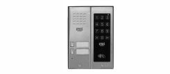 5025/2D-ZK-RF - Panel audio dwuprzyciskowy (2-rodzinny) z czytnikiem zbliżeniowym kart/kluczy RFID oraz dotykowym zamkiem kodowym | 5025/2D-ZK-RF