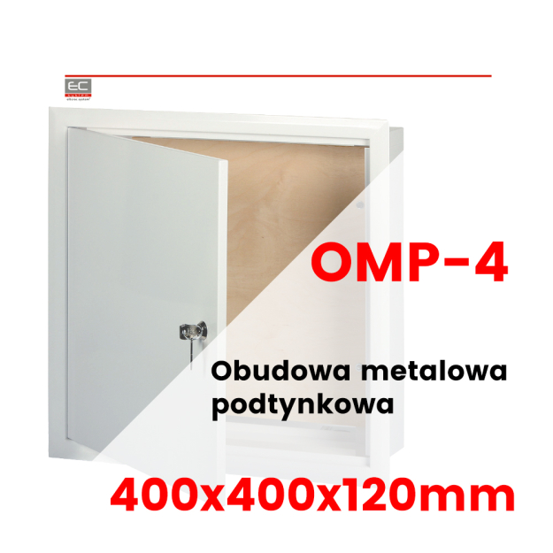 OMP-4 - Obudowa metalowa podtynkowa 400x400x120mm | OMP-4