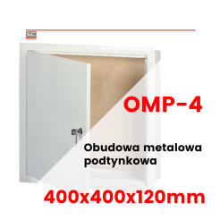 OMP-4 - Obudowa metalowa podtynkowa 400x400x120mm | OMP-4