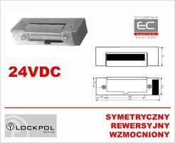 1511-24DC - Elektrozaczep 24VDC symetryczny, rewersyjny, wzmocniony - Lockpol | 1511-24DC
