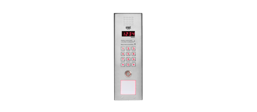 1062/106VD - Panel cyfrowy z klawiaturą, oknem informacyjnym i czytnikiem pastylek Dallas Basic Vertical Miwi-Urmet | 1062/106VD