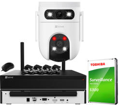 Zestaw Monitoringu WiFi 3Mpx+3Mpx, 1 Kamera Obrotowa H9c 2K, Dual Light + Autotracking, Audio - EZVIZ | H9c 3Mpx+3Mpx (x1) WIFI KIT