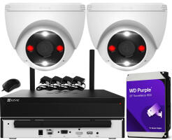 Zestaw Monitoringu WiFi 3Mpx, 2 Kamery Kopułkowe CS-H4 2K , Dual Light + Autotracking, Audio - EZVIZ | CS-H4 3Mpx (x2) WIFI KIT