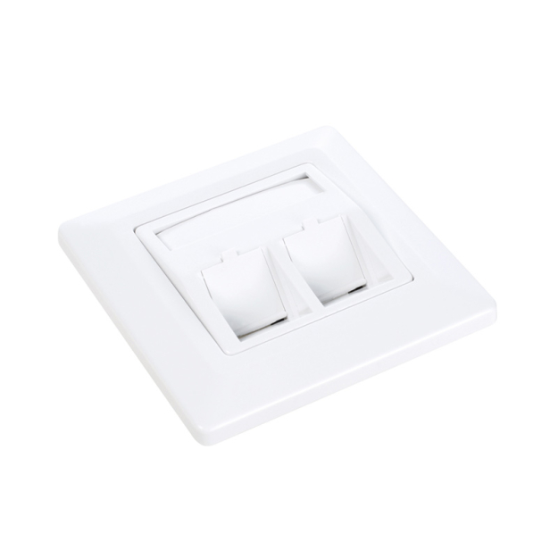 SX9-2-0-WH - Gniazdo modularne, 2 porty, kat. 6 - Solarix | SX9-2-0-WH