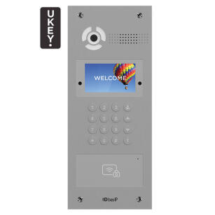 AA-07FB SILVER - Panel bramowy IP, 4.3" LCD, UKEY, SIP 2.0 - BasIP | 5060514912393