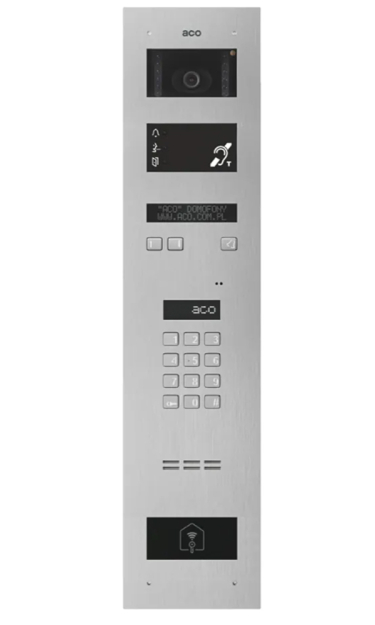 INSPIRO PMR 2+ - Wideodomofon cyfrowy z zamkiem szyfrowym, czytnik breloków, elektroniczna lista, moduł dla osób niepełnosprawnych - ACO | INSPIRO PMR 2+