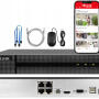 Zestaw do Monitoringu IP 4Mpx, 2 Kamery IPC-T241H-C BLACK, PoE, IR20m, IP67 - HiLook by Hikvision