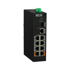 BCS-L-SP08E01G-1SFP - Switch przemysłowy PoE, 8x PoE, 1x Uplink / SFP, ePoE - BCS Line | BCS-L-SP08E01G-1SFP