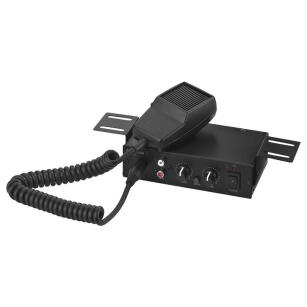 PA-102 - Wzmacniacz z mikrofonem miksujący PA mono, 8.5W RMS - MONACOR | PA-102