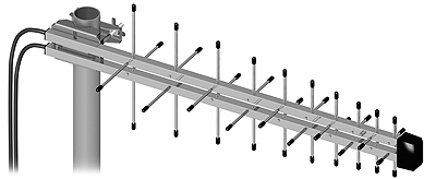 ATK-LOG - Antena logarytmiczna LTE 800-2170MHz MIMO 2x2 z 10m przewodem zakończonym gniazdem FME | ATK-LOG