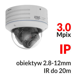 SL536NV/DS-P - Kamera kopułkowa 3.0 Mpix IP 2.8-12mm IR 20m - Miwi Urmet