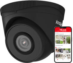 IPC-T250H BLACK - Kamera kopułkowa IP 5Mpx, 2.8mm, IR30m, PoE - Hilook by Hikvision | IPC-T250H BLACK