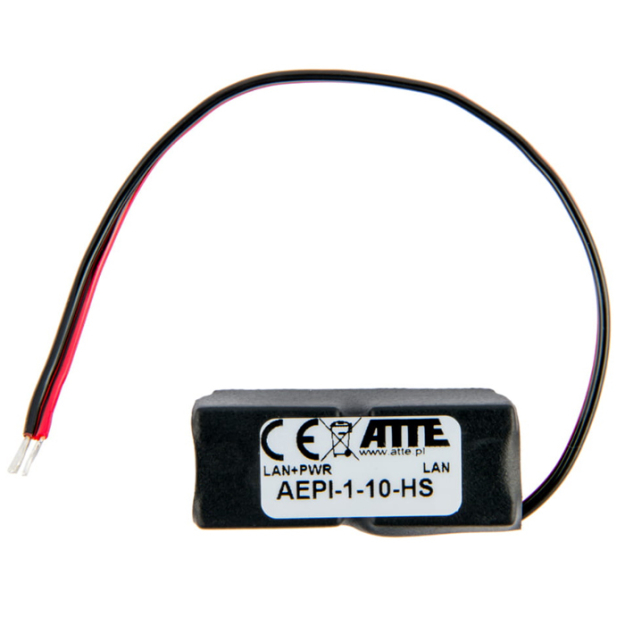 AEPI-1-10-HS - Adapter zasilania / Injector PoE, 1x 10/100Mbps, 52V, 40W - Atte | 5902143690092