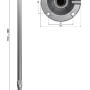 UT-1020 - Teleskopowy uchwyt do kamer CCTV z aluminium (BR-100X200) 1,1-2m | UT-1020