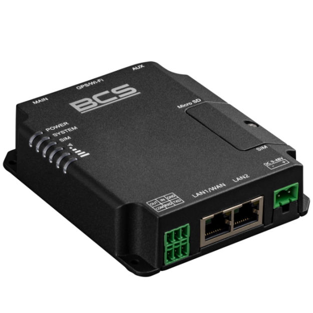BCS-R4GDS-1W1L-P-W- Router przemysłowy LTE DUAL SIM 4G/3G, 2x 10/100Mbps, 2x slot SIM, PoE, WiFi - BCS | 5904890705395