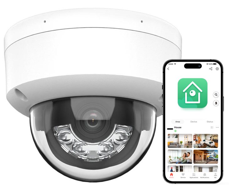 IPC-HD15LIA - Kamera kopułkowa IP 5Mpx, 2.8mm, Smart Dual Light, IK08, Mikrofon - Neutral | IPC-HD15LIA