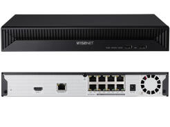 QRN-830S - Rejestrator 8-kanałowy IP, do 8Mpx, 1xHDD, H.265, PoE, Wisenet Q - Hanwha Techwin | QRN-830S