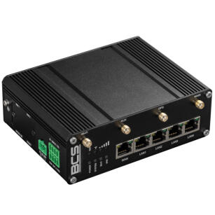 BCS-R4GDS-1W4L-P-W-G- Router przemysłowy LTE DUAL SIM 4G/3G, 5x 10/100Mbps, 2x slot SIM, PoE, WiFi, GPS - BCS | 5904890705401