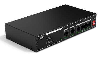 DH-SF1006LP  - Switch PoE 4+2 10/100Mbps, 30W - Dahua | DH-SF1006LP